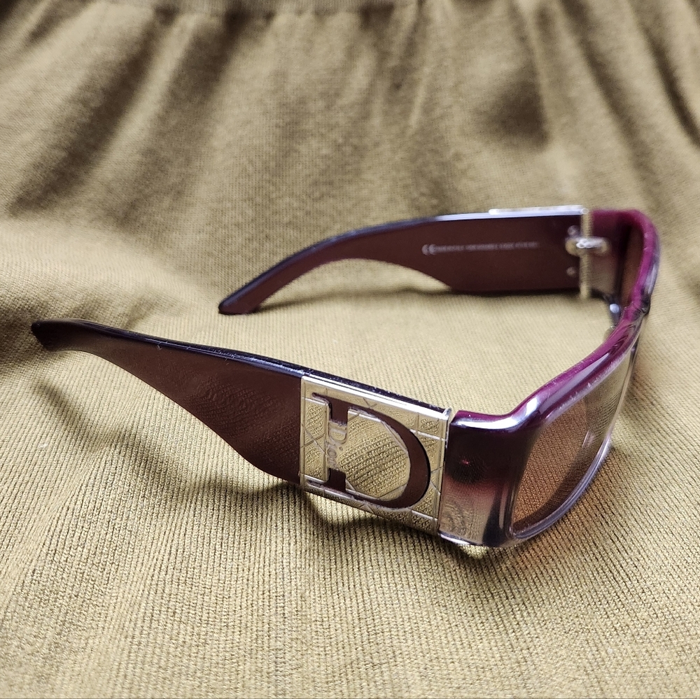 Dior Purple Rectangular Sunglasses - image 2
